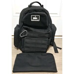 Tactical Baby Gear Ballistic Baby Diaper Backpack w/ Changing Pad Black Bag